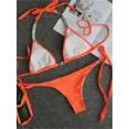 thumbnail image 2 of Conjunto de Bikini Sexy para mujer, traje de baño con estampado Floral 3D, Micro Bikinis brasileños recortados, traje de baño de playa con Tanga, color blanco y negro, 2024, 2 of 5