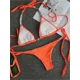 thumbnail image 2 of Conjunto de Bikini Sexy para mujer, traje de baño con estampado Floral 3D, Micro Bikinis brasileños recortados, traje de baño de playa con Tanga, color blanco y negro, 2024, 2 of 5