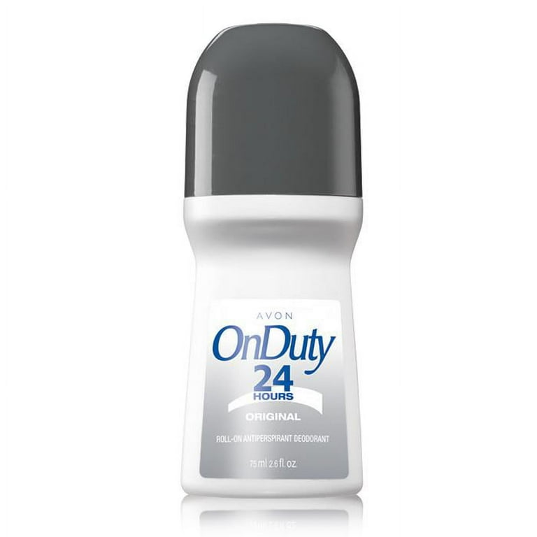 Avon On Duty Original 24 Hour Roll-On Antiperspirant Deodorant,  Non-Staining, 2.6 fl oz, 20 Pack