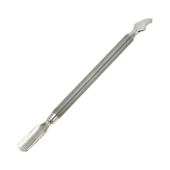 Unique Bargains 1 Pc Double-side Cuticle Pusher Multi-function Manicure Pedicure Nail Tools 5.35" Length Silver Tone