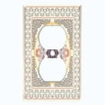 thumbnail image 2 of Metal Light Switch Plate Cover Elegant Beige Mandala Floral Rug Tile Pattern TIL071, 2 of 13