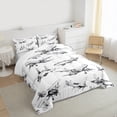 thumbnail image 3 of jejeloiu Retro Sketch Airplane Queen Comforter Set,Vintage Aircraft Theme Bedding Sets,White Gray Bedding Comforter Set For Boys Kids,Super Cozy Room Decor,3pcs, 3 of 8