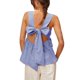 thumbnail image 1 of Camiseta sin mangas Amiblvowa Gingham Peplum con cuello cuadrado para mujer, 1 of 6
