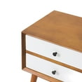 thumbnail image 4 of GDF Studio OkiOki Mid Century Nightstand, Natural Oak and White, 4 of 7