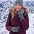 thumbnail image 5 of BadPiggies Women's Winter Warm Gloves with Sensitive Touch Screen Texting Fingers Fleece Lined Windproof Driving Gloves (Gray), 5 of 7