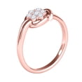 thumbnail image 3 of Mauli Jewels 1/4 Carat Round White Seven Stone Diamond Engagement Ring In 14K Solid Rose Gold, Ring Size 7.5, 3 of 7
