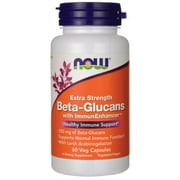 NOW Foods Extra Strength Beta-Glucans with Immunenhancer 250 mg 60 Veg Caps