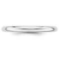 thumbnail image 2 of 10K White Gold Ring Band Wedding Standard Half Round, 2 of 3