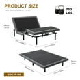 thumbnail image 6 of CONCETTA Electric Bed Full Size, Zero Gravity Bed with Wireless Remote, Ergonomic Adjustable, 2 USB Ports, Black, 6 of 6