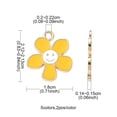thumbnail image 3 of 1Bag 10Pcs 5 Colors Alloy Enamel Pendants Flower with Face Charm Golden Mixed Color 21.2~21.3x18x1.4~1.5mm Hole: 2~2.2mm 2pcs/color, 3 of 5