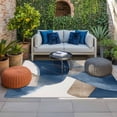 thumbnail image 2 of Navy Blue Geometric Outdoor Rug for Patio/Deck/Porch, Non-Slip Large Area Rug 6 x 9 Ft, Abstract Art Modern Indoor Outdoor Rugs Washable Area Rugs, Reversible Camping Rug Carpet Runner, 2 of 8