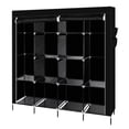 thumbnail image 4 of Zimtown 2 Hanging Clothes Rack Organizer Closet Armoire Durable Storage Wardrobe Black, 4 of 6