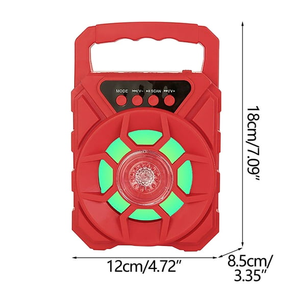 Wireless Speaker,Portable Light Wireless Speaker MP3 Music Play For Sports Party,TFCard,AUX Cable,USB Flash Drive,Black&friday Deals 2024,Cyber&Monday Deals 2024,PENDANE,Red