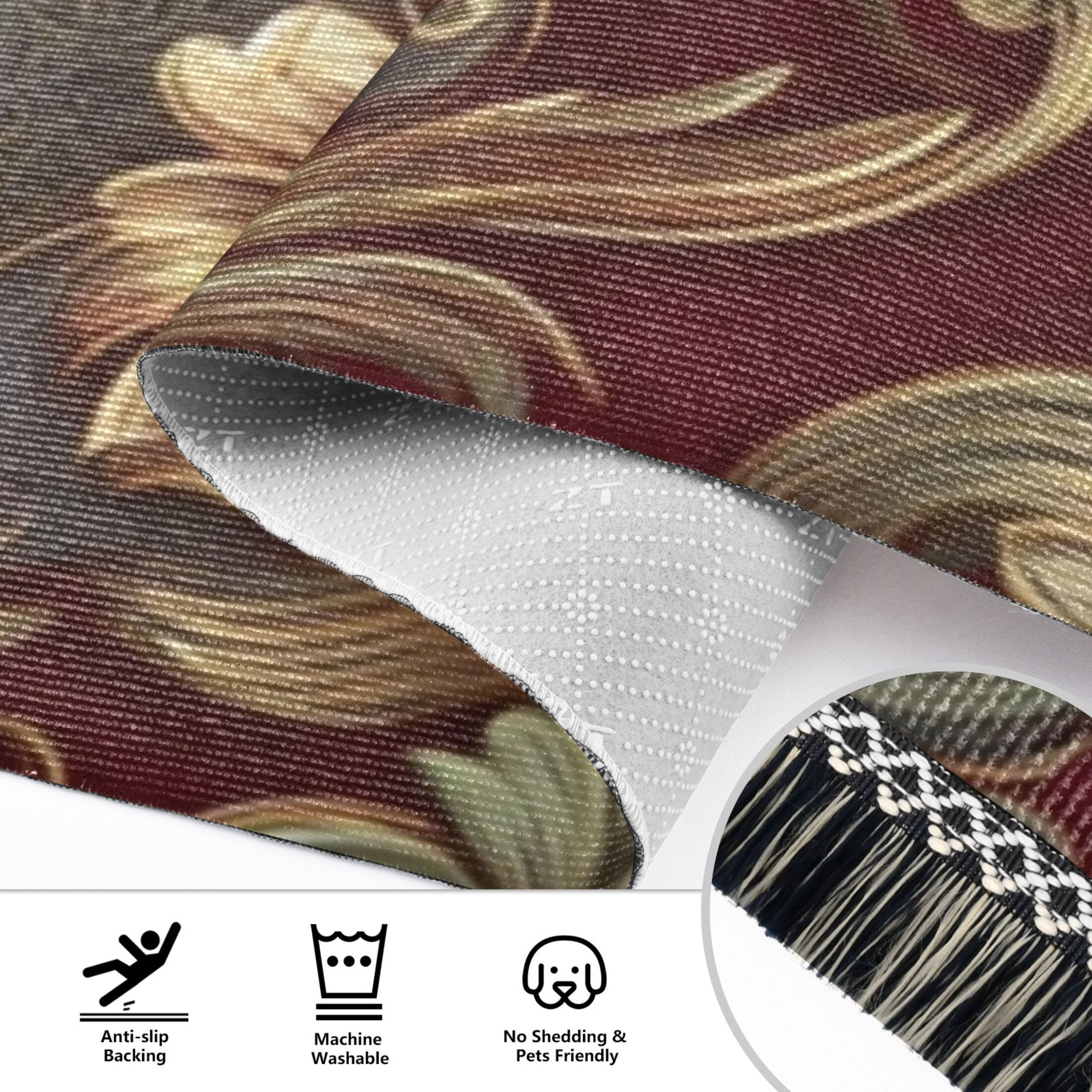 Bedroom Hallway Indoor Outdoor Mat With Rubber Backing Runner Rug Long Luxurious Of Baroque