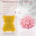 thumbnail image 4 of Unique Bargains Soft Silicone Body Scrubber Sensory Brushes Silicone Loofah Pet Shower Brush Bath Brush Yellow, 4 of 7