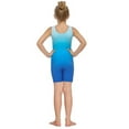 thumbnail image 5 of Oudiya Girls' Gymnastics Leotards With Shorts Sparkly Biketards Sleeveless Cute Ballet Dancewear Blue for 3-4Y, 5 of 8