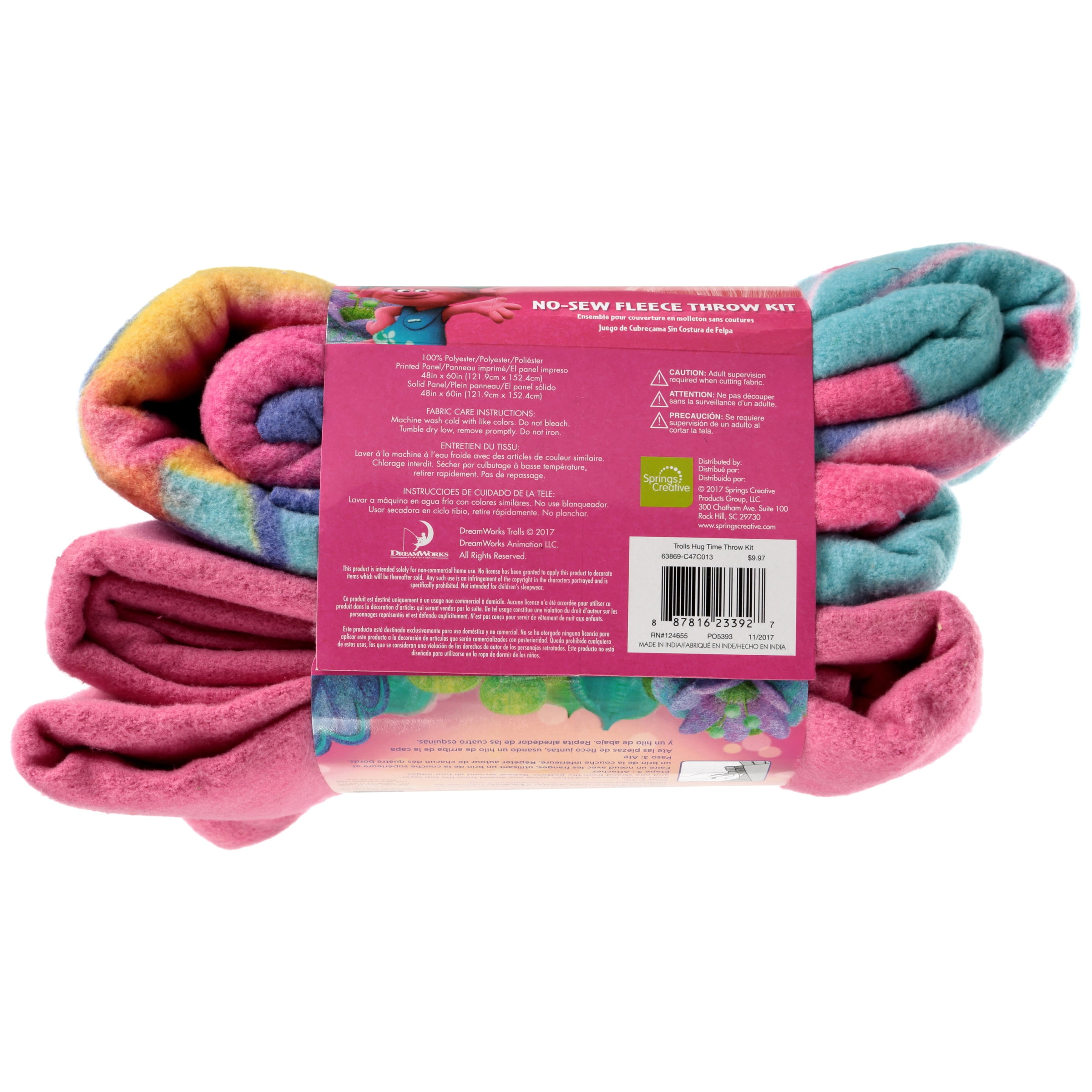 No Sew Anti-pill Fleece Throw Blanket Kit 48 X 60 Inch With Cute Fish  Design With i'm Too CUTE to Catch Inscription 