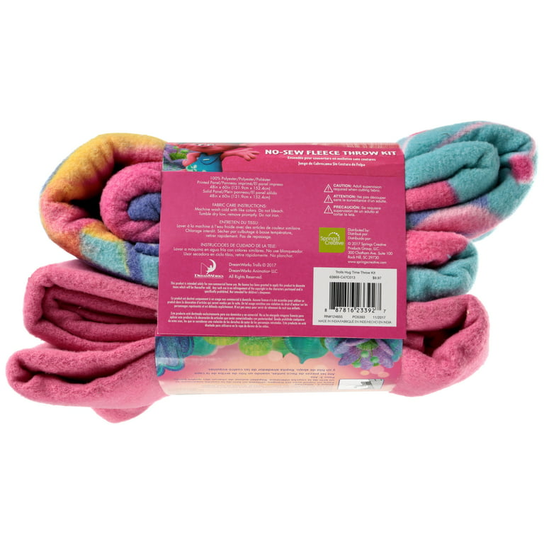 No Sew Anti-Pill Fleece Throw Blanket Kit 48 x 60 Inch With