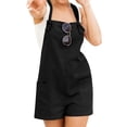 thumbnail image 3 of HUBERY Women Adjustable Straps Sleeveless Pocket Solid Color Shortall Romper, 3 of 5