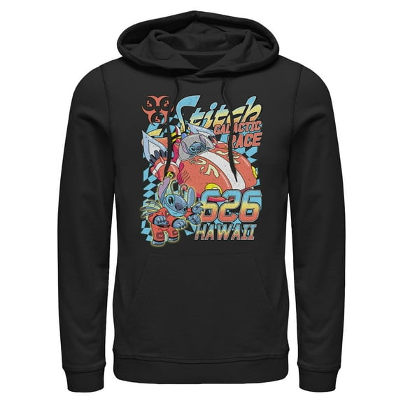 Mens Lilo & Stitch Hawaiian Galactic Race Lightweight Hoodie