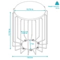 thumbnail image 5 of Sunnydaze Indoor Modern Metal Wire End Table with Faux Woodgrain Top, Cream, 5 of 7
