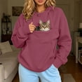 thumbnail image 4 of Women's Hoodies Long Sleeve Pet Carrier Sweatshirt Hooded Tops with Dog Pocket Women's Clothing L, 4 of 7
