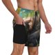 thumbnail image 2 of Fotbe Daisy Sleeping Sloth Traje de Baño para Hombre – Shorts de Natación de Secado Rápido con Forro y Bolsillos-X-Large, 2 of 6