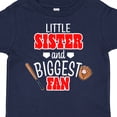thumbnail image 4 of Inktastic Little Sister and Biggest Fan Baseball Glove and Bat Girls Toddler T-Shirt, 4 of 5