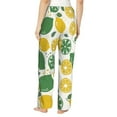 thumbnail image 3 of Pajama Pants Women, Cute Limes Yellow Green Leaves Lounge PJ Yoga Pants With Drawstring, Womens Sleepwear Pajama Bottom, 3 of 5