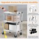 thumbnail image 1 of Yeshouse Carro utilitario plegable de acero inoxidable, carro rodante de 3 estantes con alta capacidad de carga para uso en almacenes, hogares o comercios, 1 of 7
