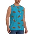 thumbnail image 2 of Haiem Men's Sea Turtle Print Tank Tops Summer Sleeveless Cut Off Workout T-Shirts Fitness Vest Athletic Undershirts-Medium, 2 of 8