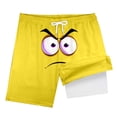 thumbnail image 4 of shoper Swim Trunks Kids 10-12 with Boxer Brief Liner High Stretch Drawstring Swimming Short Boys Casual Comfortable Cartoon Dinosaur Boys Swim Suit Set Yellow 7-8 Years, 4 of 4