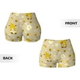 thumbnail image 5 of Lsque Cute Bee Gnomes Pattern High Waisted Biker Shorts for Women-Tummy Control Fitness Athletic Workout Running Yoga Gym Shorts,Moisture-Wicking-Large, 5 of 9