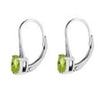 thumbnail image 2 of 925 Sterling Silver Peridot, Diamond Earring, 2 of 3