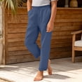 thumbnail image 6 of Girls Summer Elastic Waist Long Pants Casual Solid Trousers for Kids Breathable Lightweight Everyday Wear7 15Years Girls Striped Leggings Young Girls Clothes Girl Leggings Softball Youth Pants Girl, 6 of 9