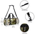 thumbnail image 5 of Fragmented Flowers Yoga Bag, 17.7 Inches Sports Bag with Interior Zipper Pocket, Large Capacity Gym Bag, Travel Tote, Carry on Bag, 5 of 6