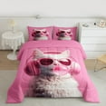thumbnail image 2 of Manfei Cute Animal Cat 2pcs Bedding Comforter Set for Boys Girls,Cartoon Pet Twin Comforter Sets,Music Theme Breathable Bedding Set,Lightweight Room Decor,Reversible, 2 of 8