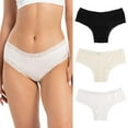 thumbnail image 2 of Thongs Underwear For Women-Sexy Lace Panties Low Rise Silky Underwear 2 Pack S-XL, 2 of 8