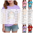 thumbnail image 3 of larppty Halloween Ghost Retro Girl Kids T-Shirt Graphic Tshirt Little Kids Fall Short Sleeve Tee Tops (Purple,5-6 Years), 3 of 6