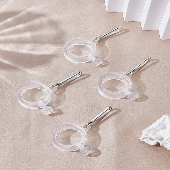 4Pcs Plastic Flag Fastener Clear Flag Pole Ring Clip Flagpole Accessories Flagpole Mounting Rings