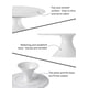 thumbnail image 3 of Soporte de porcelana para tartas de 10 pulgadas, plato para pasteles, soporte para postres, soporte para tartas para fiestas, soporte para decoración del hogar, color blanco, 3 of 6
