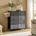 thumbnail image 3 of 38 Tall Fabric Dresser Waterproof for Bedroom with 8-Drawer for Closet Entryway Gray, 3 of 10