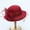 Wine, variant on Ladies Hats For Church Ladies Sun Hat Occasion Event Organza Fancy Church Hat Tea Time Hat Wide Brim Hats For Women Dressy Hats For Women Red One Size