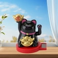 thumbnail image 4 of 3 Inch Mini Fortune Cat, Solar Powered Lucky Cat with Rotating Base, Maneki Neko Beckoning Lucky Money Cat, Feng Shui Decor Home Office and Dash Board, Solar Powered Wealth Cat, 4 of 7