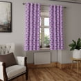 thumbnail image 2 of Ambesonne Purple Grommet Curtain, Valentine Animal Fun, 50" x 63", Lavender Pink Black, 2 of 6