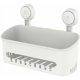 thumbnail image 1 of Estante con ventosa sin taladro, reutilizable e impermeable, ideal para azulejos, paredes de ducha, baño y cocina, capacidad de almacenamiento de 10 kg, 1 of 5