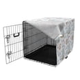 thumbnail image 3 of Nautical Dog Crate Cover, Pastel Sea Cruising Waves Dolphins Steering Wheel Sailing Boat Jellyfish, Easy to Use Pet Kennel Cover Small Dogs Puppies Kittens, 7 Sizes, White and Multicolor, by Ambesonne, 3 of 6