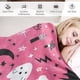 thumbnail image 4 of Manta de Halloween con esqueleto, bruja y calabaza para Halloween Manta de franela y lana para el salón y la cama, 4 of 4