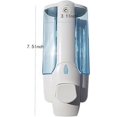 thumbnail image 2 of KAIYANG Dispensador de jabón manual, 350 ml, plástico ABS, para montaje en pared, rellenable, a prueba de fugas (azul), 2 of 4