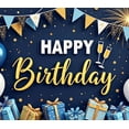 thumbnail image 3 of Decorative Design Happy Birthday Banner Balloon Decoration Party Backdrop Gift Elements Festive Colors for Birthday Party Celebration Event Decoration, 3 of 7